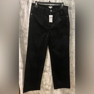 J Jill new size 10 stretchy black velvet light weight pants